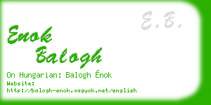 enok balogh business card